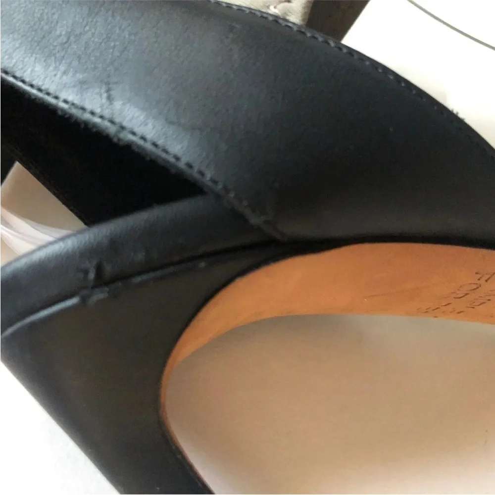 Vince Ankle Stretch Cuff Open Toe Stiletto Sandals Black Size 6 Sample Sale